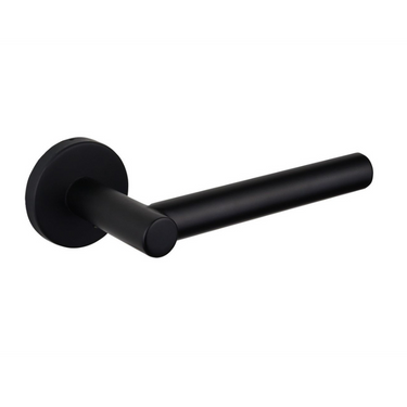 Grosetto deurklink zwart met rond rozet