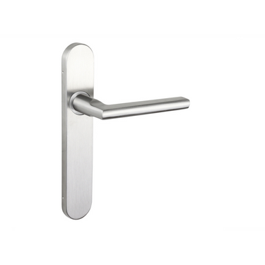 Teramo deurklink RVS met afgerond schild