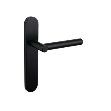 Grosetto deurklink zwart met afgerond schild