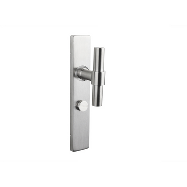 Pesaro deurklink RVS met rechthoekig schild WC63/8 badkamersluiting