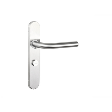 Oristano deurklink RVS met afgerond schild WC63/8 badkamersluiting