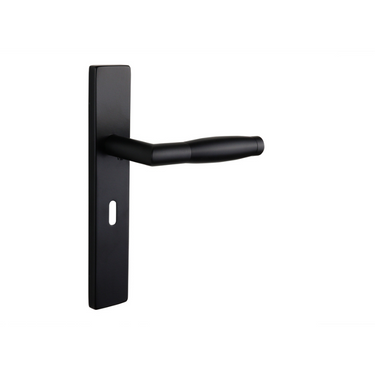 Ascoli deurklink zwart met rechthoekig schild SL56
