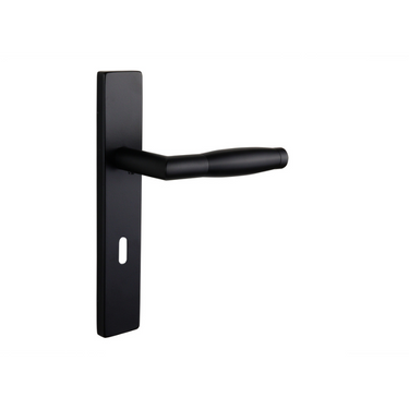 Ascoli deurklink zwart met rechthoekig schild SL72