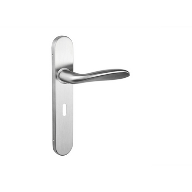 Benevento deurklink RVS met afgerond schild SL56