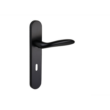 Benevento deurklink zwart met afgerond schild SL72