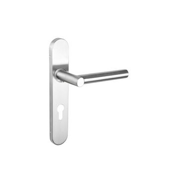 Grosetto deurklink RVS met afgerond schild PC72