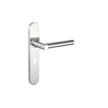 Grosetto deurklink RVS met afgerond schild SL56