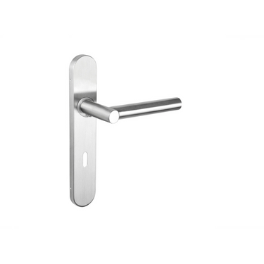 Grosetto deurklink RVS met afgerond schild SL72