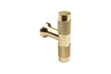 Kastknop T-model Ribbel Mat goud 50 mm