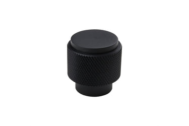 Kastknop Ribbel zwart 20x25 mm