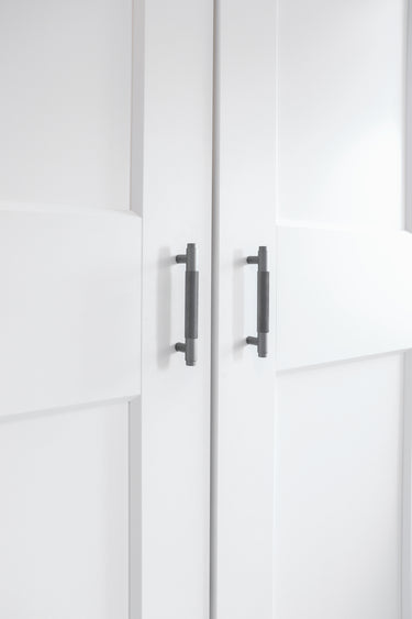 Handgreep Ribbel Antraciet 128 mm - Boorafstand 96 mm