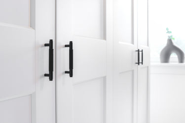 Handgreep Ribbel zwart 160 mm - Boorafstand 128 mm