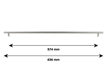 Staafgreep RVS-look - Boorafstand 576 mm