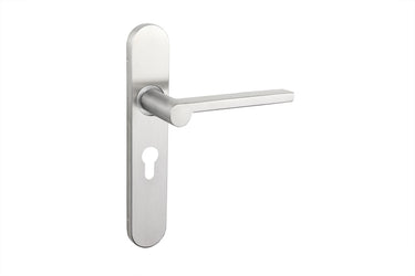 Caserta deurklink RVS met afgerond schild PC55