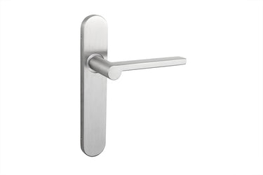 Caserta deurklink RVS met afgerond schild