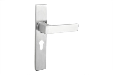 Imperio deurklink RVS met rechthoekig schild PC55