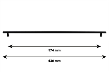 Staafgreep zwart - Boorafstand 576 mm