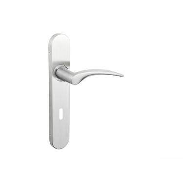 Lodini deurklink RVS met afgerond schild SL72