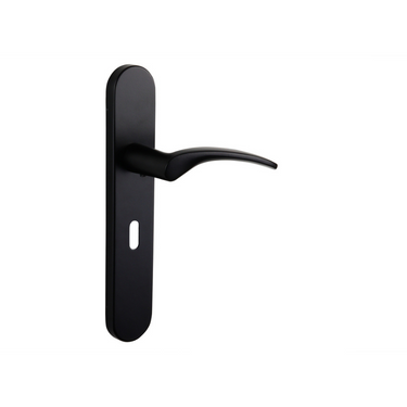 Lodini deurklink zwart met afgerond schild SL56