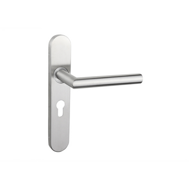 Mantua deurklink RVS met afgerond schild - PC55