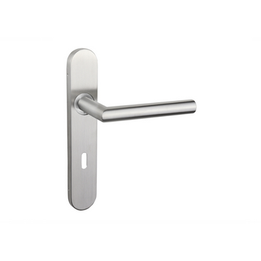Mantua deurklink RVS met afgerond schild - SL72
