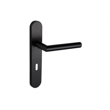 Mantua deurklink zwart met afgerond schild - SL72