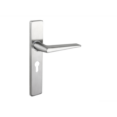 Modena deurklink RVS met rechthoekig schild PC55