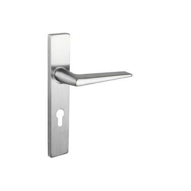 Modena deurklink RVS met rechthoekig schild PC72