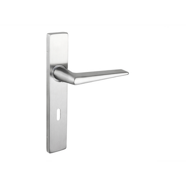 Modena deurklink RVS met rechthoekig schild SL72