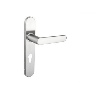 Novara deurklink RVS met afgerond schild PC72