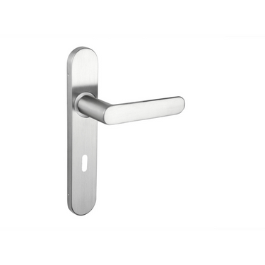 Novara deurklink RVS met afgerond schild SL72