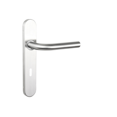 Oristano deurklink RVS met afgerond schild SL56