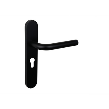 Oristano deurklink zwart met afgerond schild PC55