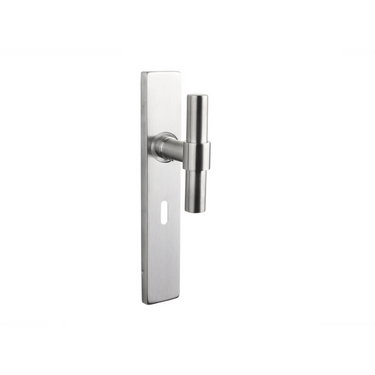 Pesaro deurklink RVS met rechthoekig schild SL56