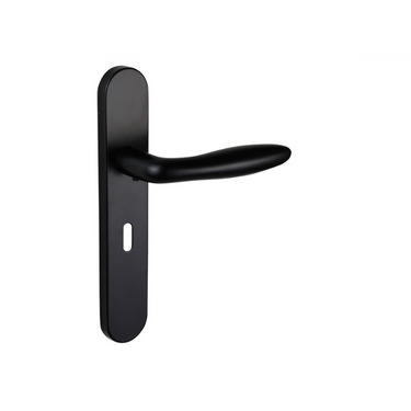 Pratona deurklink zwart met afgerond schild SL56