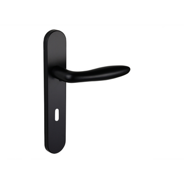 Pratona deurklink zwart met afgerond schild SL72