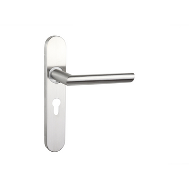 Ragusa deurklink RVS met afgerond schild PC55