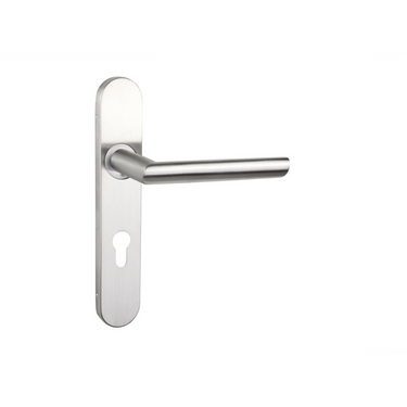 Ragusa deurklink RVS met afgerond schild PC72