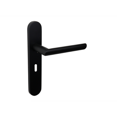 Ragusa deurklink zwart met afgerond schild SL56