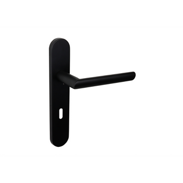 Ragusa deurklink zwart met afgerond schild SL72