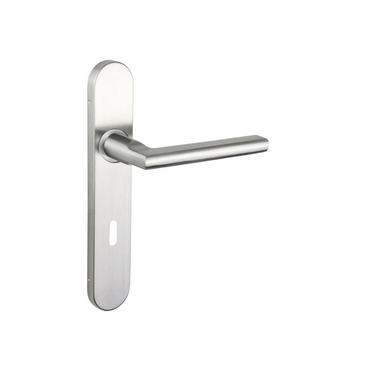 Teramo deurklink RVS met afgerond schild SL72