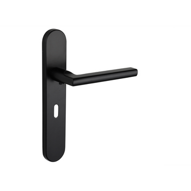 Teramo deurklink zwart met afgerond schild SL56