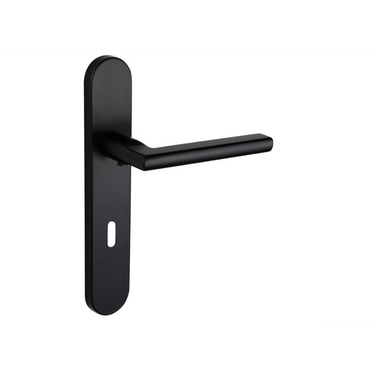 Teramo deurklink zwart met afgerond schild SL72