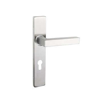 Viterbo deurklink RVS met rechthoekig schild PC72