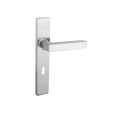 Viterbo deurklink RVS met rechthoekig schild SL72