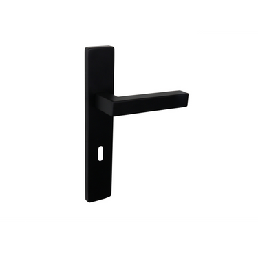 Viterbo deurklink zwart met rechthoekig schild SL72