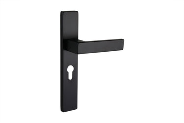 Imperio deurklink zwart met rechthoekig schild PC55