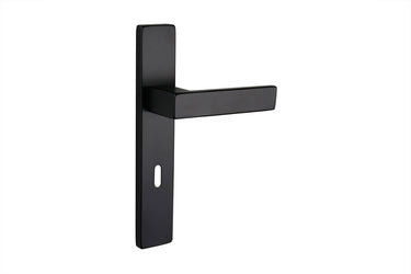 Imperio deurklink zwart met rechthoekig schild SL72