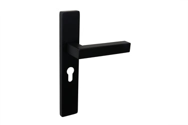 Viterbo deurklink zwart met rechthoekig schild PC55